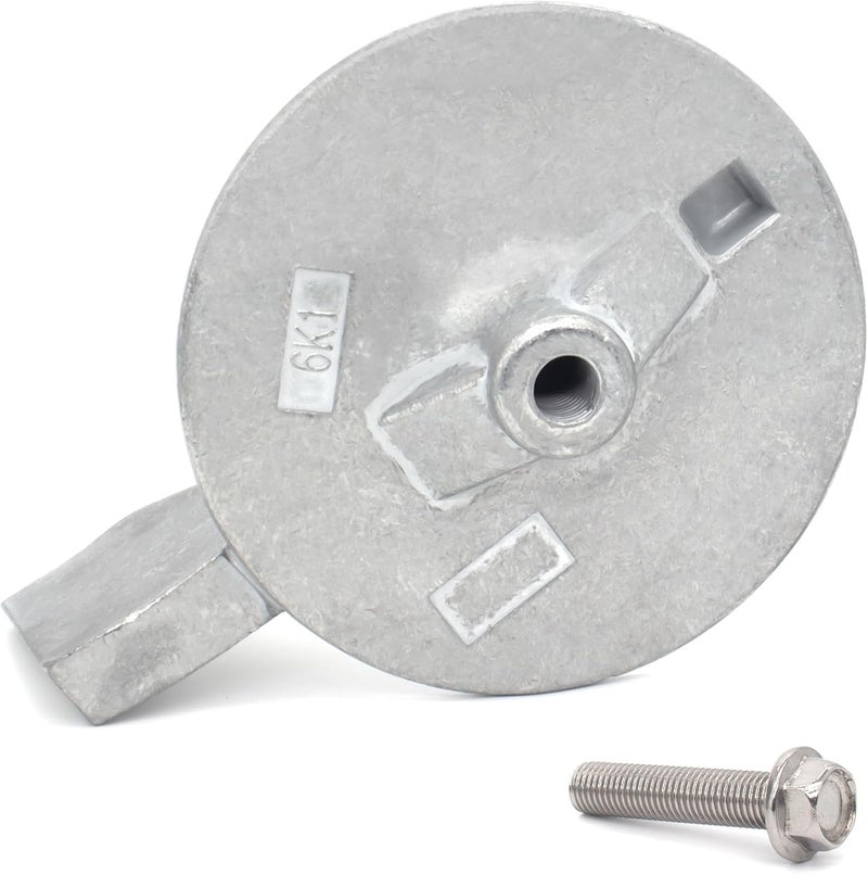 QUICKMARINE 6K1-45371-01 Boat Motor Trim Tab Anode with Bolt for Yamaha 150 200 HP Outboard Models replaces 6K1-45371-02 GLM 12843 Marine Engine - Image 4